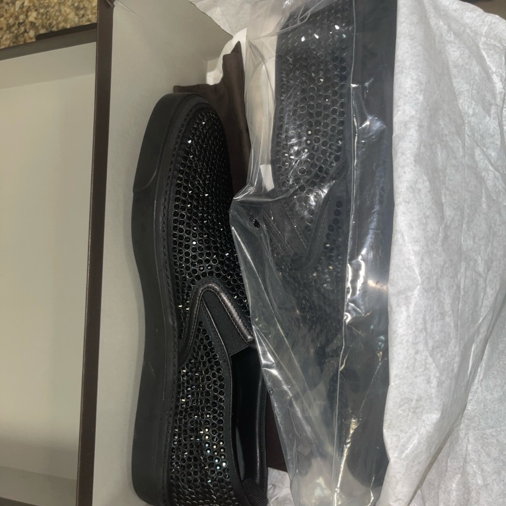 Gucci Black Slip-On Men's Shoes EU 42- US Men Size 9
